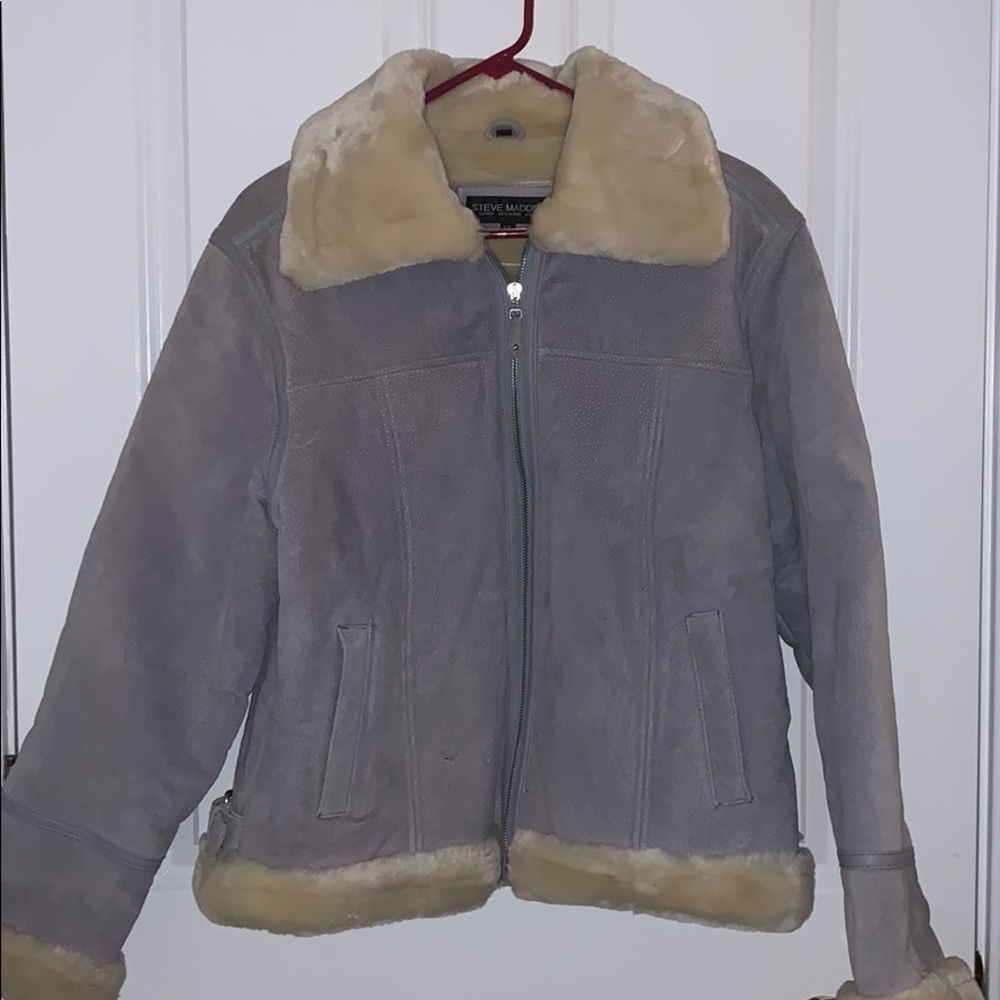 Steve Madden Suede and Faux Fur Jacket